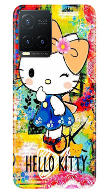Hello Kitty Mobile Back Case for Vivo T1X (Design - 321)