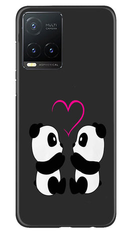 Panda Love Mobile Back Case for Vivo T1X (Design - 355)