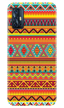 Zigzag line pattern Mobile Back Case for Vivo V17 (Design - 4)