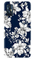 White flowers Blue Background Case for Vivo V17
