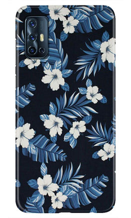 White flowers Blue Background2 Case for Vivo V17