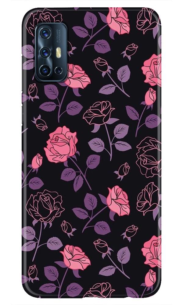 Rose Black Background Case for Vivo V17