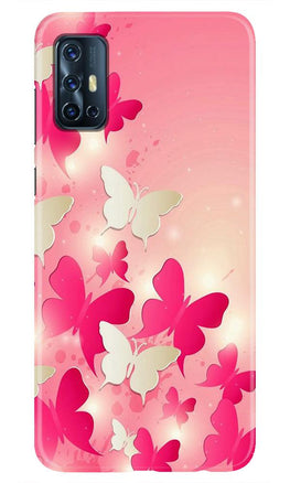 White Pick Butterflies Case for Vivo V17