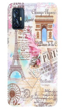 Paris Eiftel Tower Mobile Back Case for Vivo V17 (Design - 54)