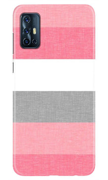 Pink white pattern Mobile Back Case for Vivo V17 (Design - 55)