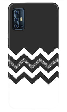 Black white Pattern2Mobile Back Case for Vivo V17 (Design - 83)