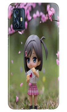 Cute Girl Mobile Back Case for Vivo V17 (Design - 92)