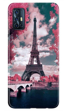 Eiffel Tower Mobile Back Case for Vivo V17  (Design - 101)