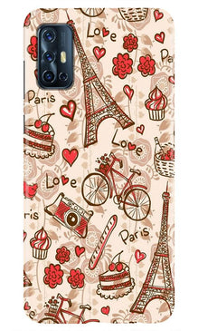 Love Paris Mobile Back Case for Vivo V17  (Design - 103)
