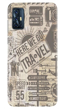 Travel Mobile Back Case for Vivo V17  (Design - 104)