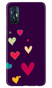 Purple Background Mobile Back Case for Vivo V17  (Design - 107)