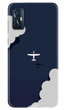 Clouds Plane Mobile Back Case for Vivo V17 (Design - 196)