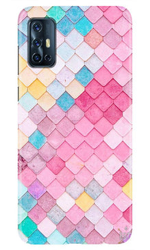 Pink Pattern Mobile Back Case for Vivo V17 (Design - 215)