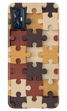 Puzzle Pattern Mobile Back Case for Vivo V17 (Design - 217)