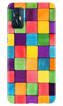 Colorful Square Mobile Back Case for Vivo V17 (Design - 218)
