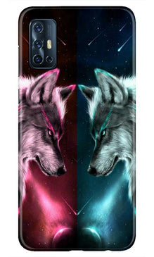 Wolf fight Mobile Back Case for Vivo V17 (Design - 221)