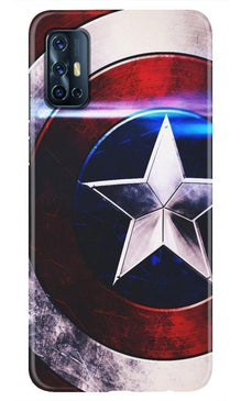 Captain America Shield Mobile Back Case for Vivo V17 (Design - 250)