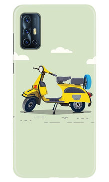 Vintage Scooter Mobile Back Case for Vivo V17 (Design - 260)