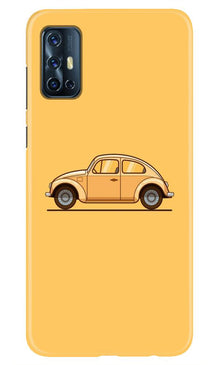 Vintage Car Mobile Back Case for Vivo V17 (Design - 262)