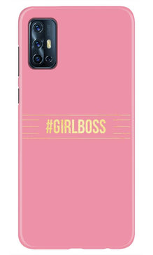 Girl Boss Pink Mobile Back Case for Vivo V17 (Design - 263)
