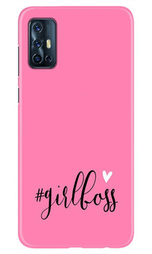 Girl Boss Pink Mobile Back Case for Vivo V17 (Design - 269)