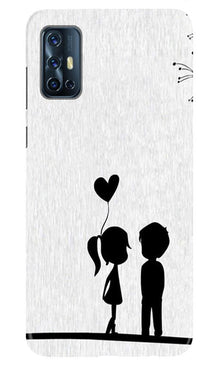 Cute Kid Couple Mobile Back Case for Vivo V17 (Design - 283)