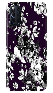 white flowers Mobile Back Case for Vivo V19 (Design - 7)