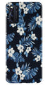 White flowers Blue Background2 Case for Vivo V19