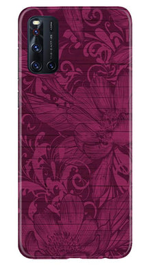 Purple Backround Mobile Back Case for Vivo V19 (Design - 22)