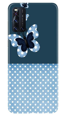 White dots Butterfly Mobile Back Case for Vivo V19 (Design - 31)