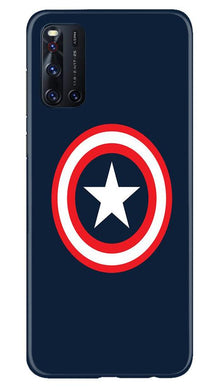 Captain America Mobile Back Case for Vivo V19 (Design - 42)