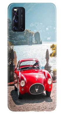 Vintage Car Mobile Back Case for Vivo V19 (Design - 51)