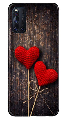 Red Hearts Mobile Back Case for Vivo V19 (Design - 80)