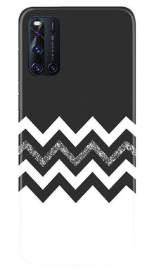Black white Pattern2Mobile Back Case for Vivo V19 (Design - 83)