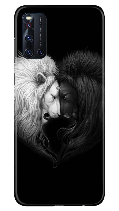 Dark White Lion Case for Vivo V19  (Design - 140)