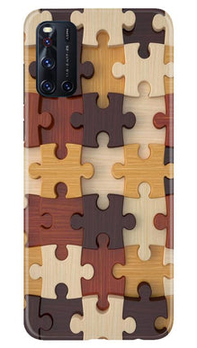 Puzzle Pattern Mobile Back Case for Vivo V19 (Design - 217)