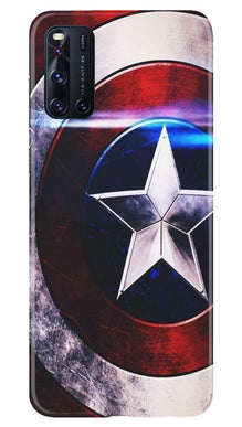 Captain America Shield Mobile Back Case for Vivo V19 (Design - 250)
