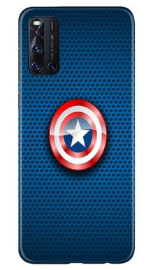Captain America Shield Mobile Back Case for Vivo V19 (Design - 253)