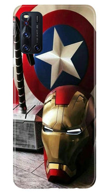 Ironman Captain America Mobile Back Case for Vivo V19 (Design - 254)