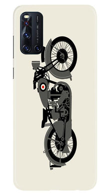 MotorCycle Mobile Back Case for Vivo V19 (Design - 259)