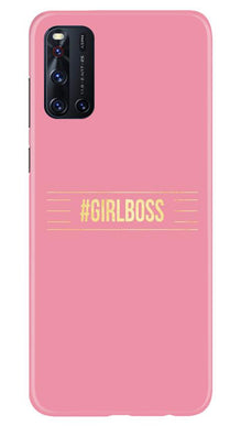 Girl Boss Pink Mobile Back Case for Vivo V19 (Design - 263)
