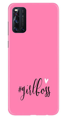 Girl Boss Pink Mobile Back Case for Vivo V19 (Design - 269)