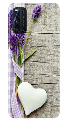 White Heart Mobile Back Case for Vivo V19 (Design - 298)