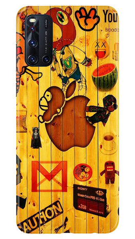 Wooden Texture Mobile Back Case for Vivo V19 (Design - 367)