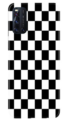 Black White Boxes Mobile Back Case for Vivo V19 (Design - 372)