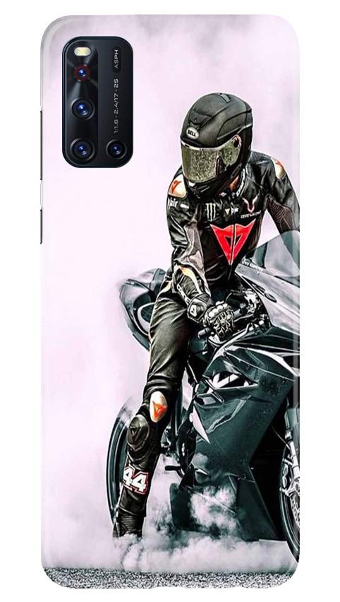 Biker Mobile Back Case for Vivo V19 (Design - 383)