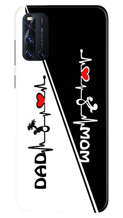 Love Mom Dad Mobile Back Case for Vivo V19 (Design - 385)