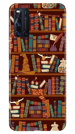 Book Shelf Mobile Back Case for Vivo V19 (Design - 390)