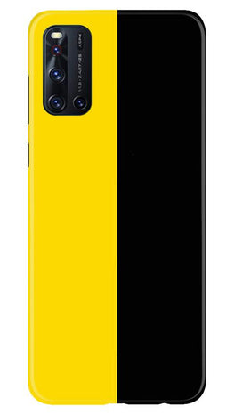 Black Yellow Pattern Mobile Back Case for Vivo V19 (Design - 397)