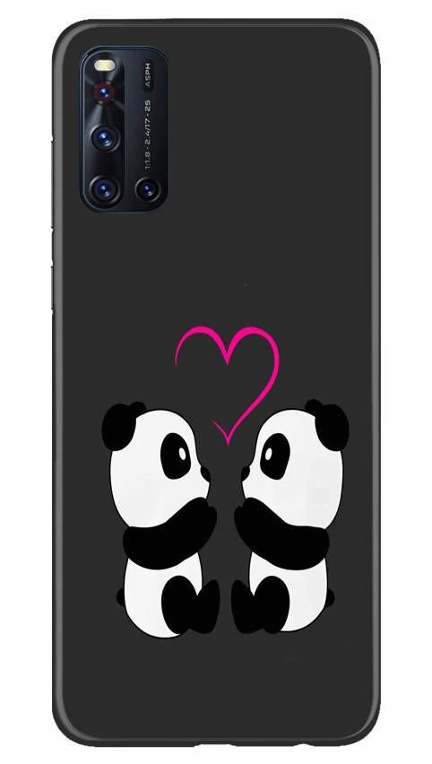 Panda Love Mobile Back Case for Vivo V19 (Design - 398)